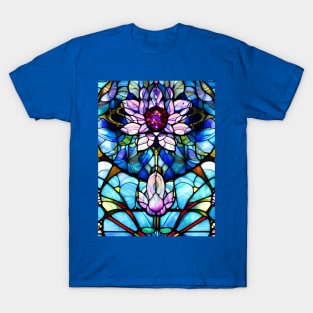 Stained Glass Lotus Flower T-Shirt